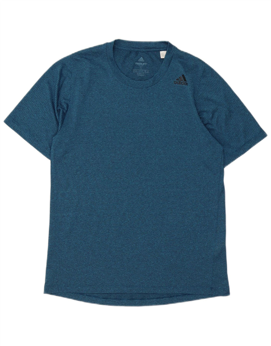 Adidas Ανδρικό T-Shirt Climalite Top Small Navy Blue ριγέ πολυεστέρας