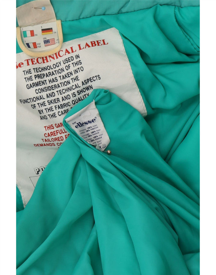 ELLESSE Ανδρικό μπουφάν με επένδυση IT 54 2XL Turquoise Nylon 80s