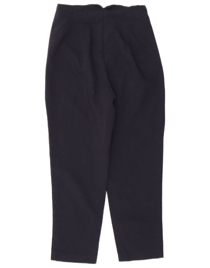 Zara Γυναικείο Tapered Cropped Παντελόνι Medium W28 L25 Navy Blue Polyester