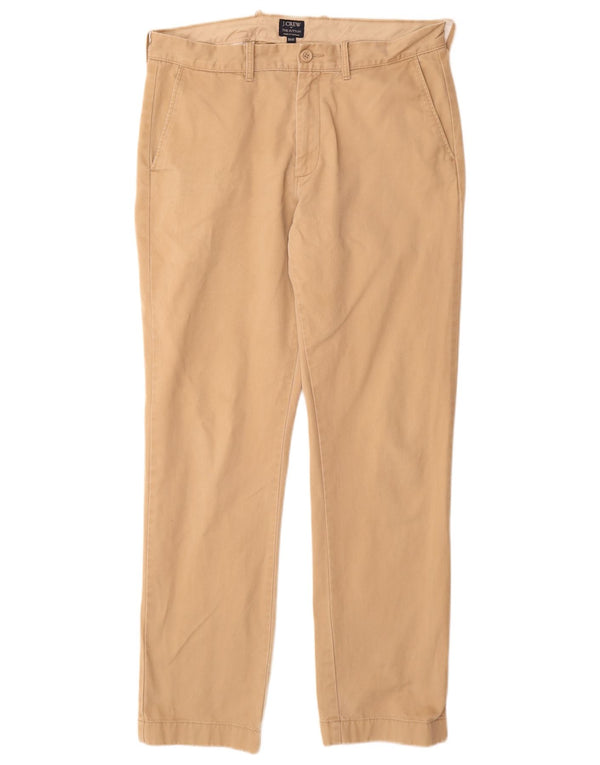 J. Crew Mens The Sutton Straight Chino Παντελόνι W32 L32 Μπεζ βαμβακερό