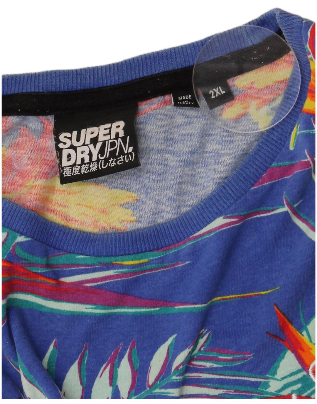 Ανδρικό γραφικό μπλουζάκι SUPERDRY Top 2XL Μπλε φλοράλ