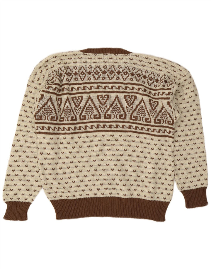 Ανδρικό πουλόβερ C & A Crew Neck Jumper IT 48/50 Medium Beige Fair Isle