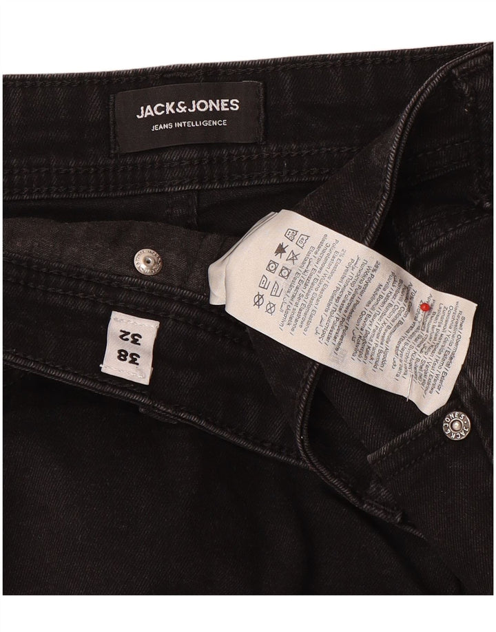Jack & Jones Ανδρικό Slim Jeans W38 L32 Μαύρο βαμβακερό