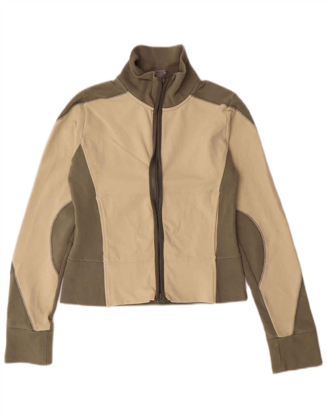 Γυναικεία φόρμα NIKE Crop Top Jacket UK 8/10 Small Beige Colourblock