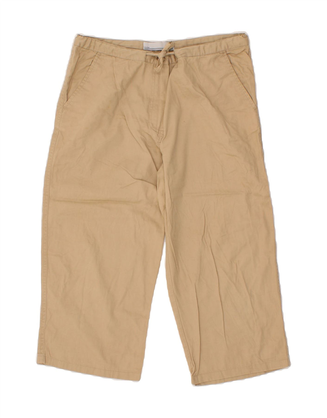 SERGIO TACCHINI Womens Straight Capri Trousers IT 42 Medium W30 L19 Beige Vintage Sergio Tacchini and Second-Hand Sergio Tacchini from Messina Hembry 