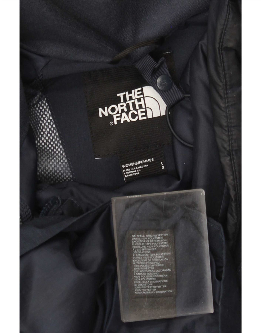 The North Face γυναικείο μπουφάν βροχής με κουκούλα UK 16 Large Navy Blue Polyester