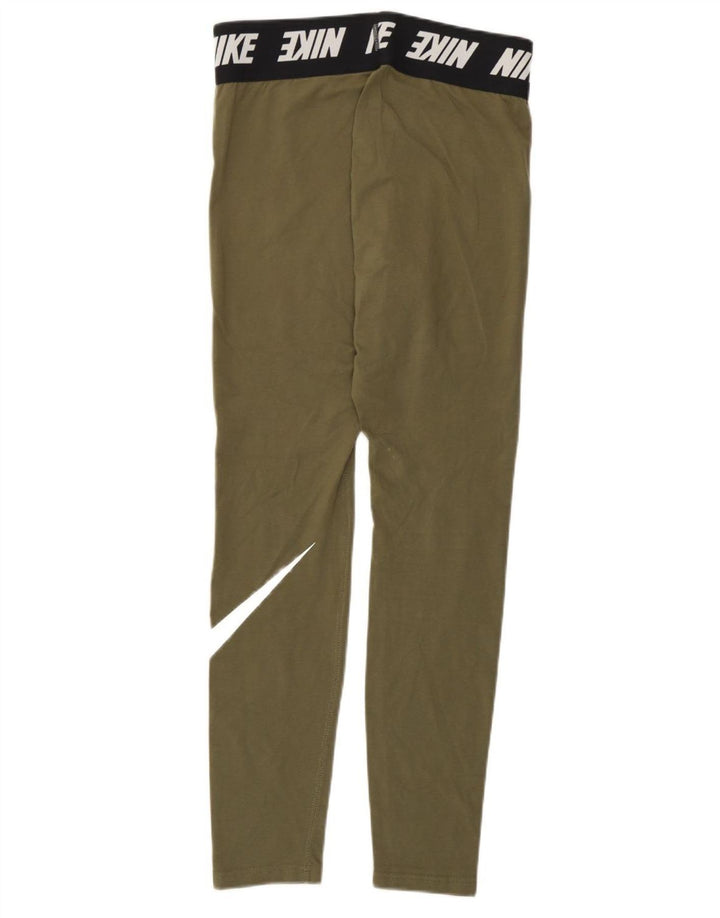 Γυναικεία γραφικά κολάν Nike UK 12 Medium Khaki Colourblock Βαμβακερά