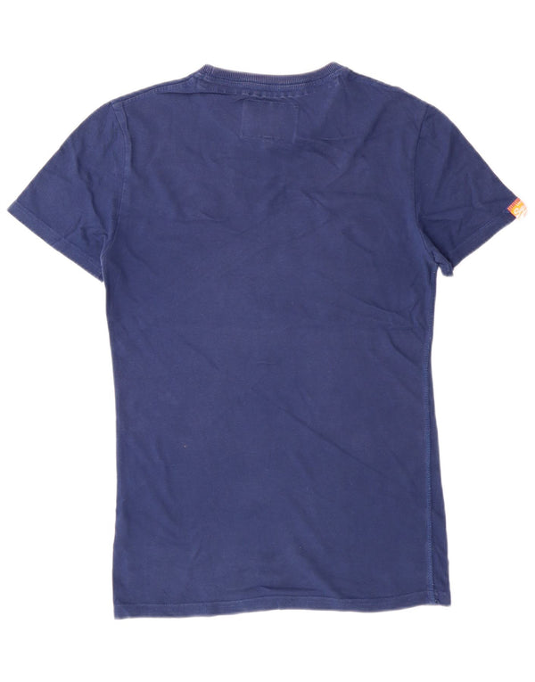 Ανδρικό γραφικό T-Shirt Superdry Top XS Navy Blue Cotton