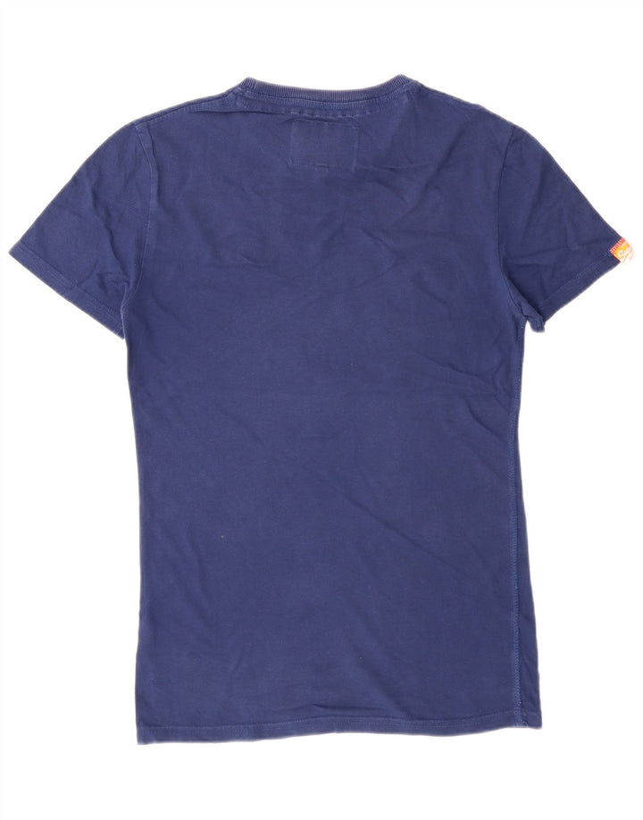 Ανδρικό γραφικό T-Shirt Superdry Top XS Navy Blue Cotton