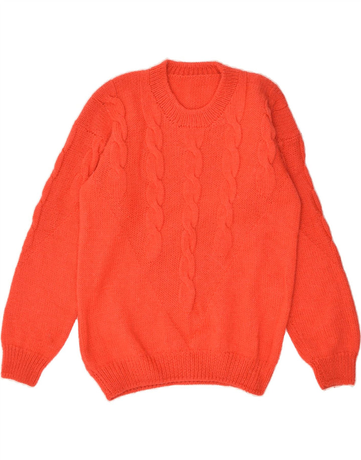 VINTAGE Womens Crew Neck Jumper Sweater UK 14 Medium Red | Vintage Vintage | Thrift | Second-Hand Vintage | Used Clothing | Messina Hembry 