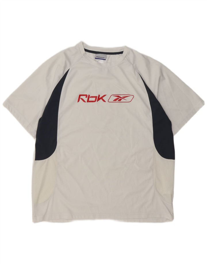 Ανδρικό γραφικό T-Shirt REEBOK Top XL White Colourblock