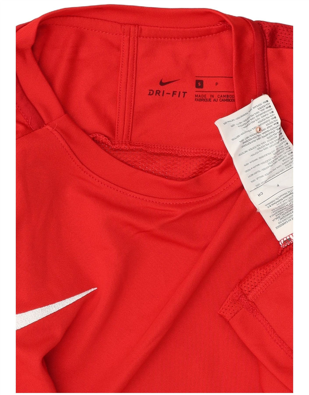 NIKE Mens Dri Fit Graphic T-Shirt Top Small Red Polyester