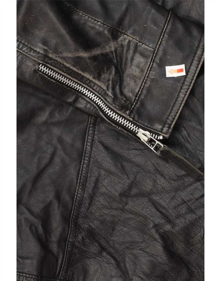 Isaco & Kawa Γυναικείο Biker Δερμάτινο Μπουφάν IT 44 Medium Black Leather