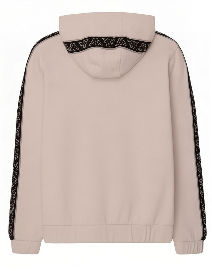 Ανδρικό γραφικό Kappa με κουκούλα Fleece Jumper Μεσαίο λευκό έγχρωμο πολυεστέρας