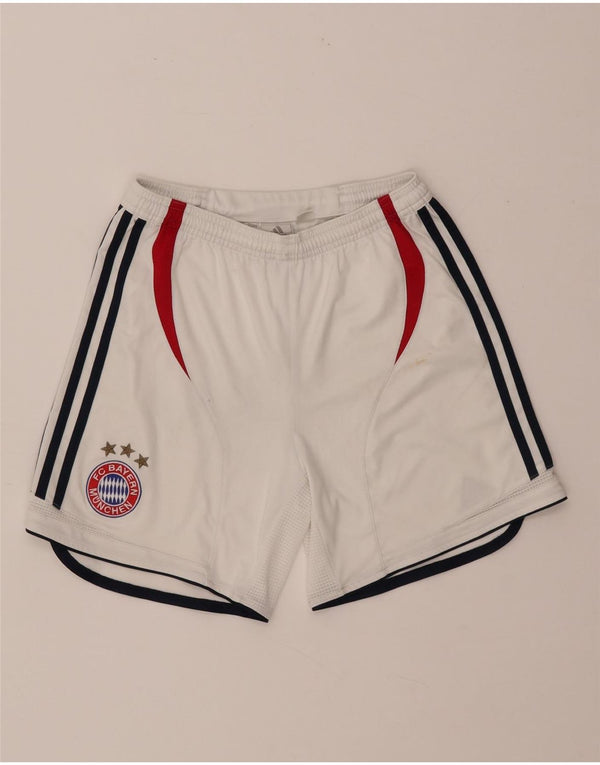 Αθλητικά σορτς Adidas Boys FC Bayern Munchen 13-14 ετών λευκό πολυεστέρα