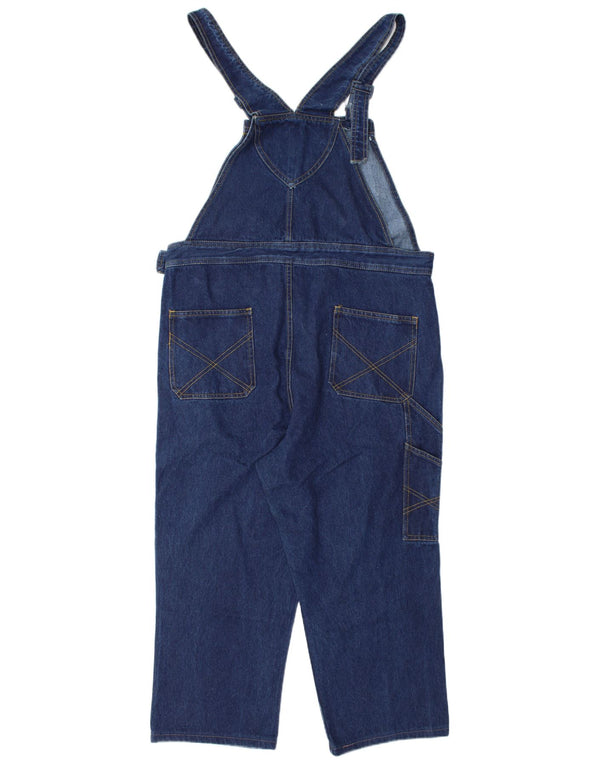 Vintage Mens Dungarees Capri Jeans W40 L24 Navy Blue Cotton