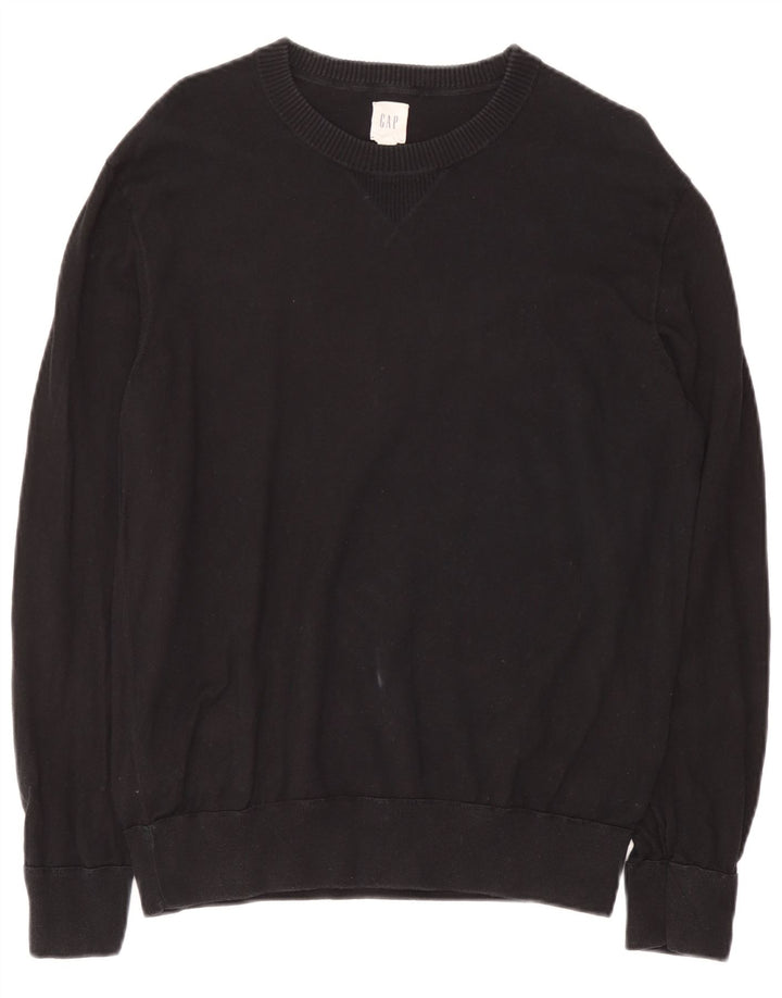 Ανδρικό πουλόβερ Gap Crew Neck Jumper Μικρό μαύρο βαμβακερό