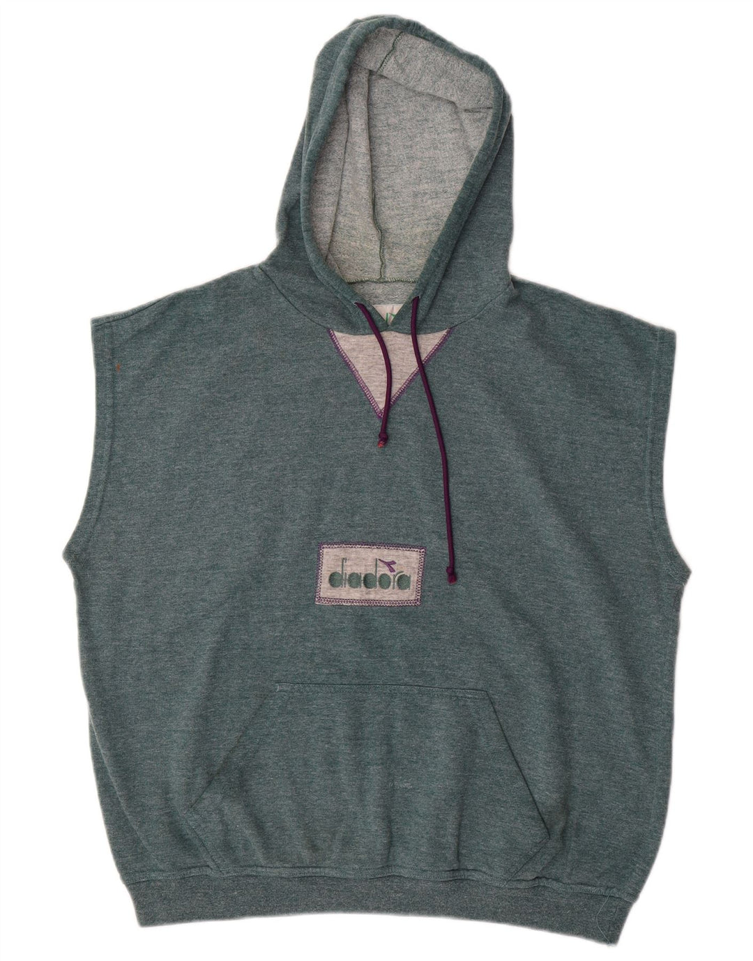 DIADORA Ανδρικό αμάνικο μπλούζα με κουκούλα μεγάλο μπλε βαμβακερό