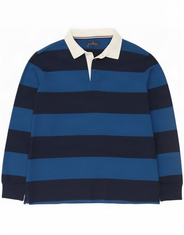 Marks & Spencer Ανδρικό Μπλουζάκι Ράγκμπι Πόλο 2XL Navy ριγέ
