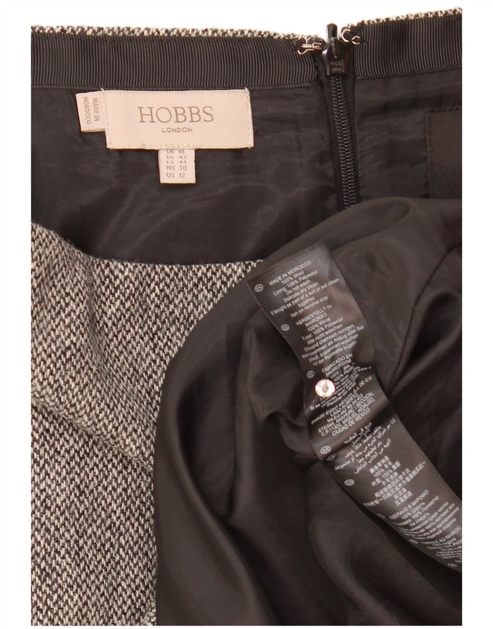 Hobbs Γυναικεία ίσια φούστα UK 16 Large W35 Γκρι μαλλί