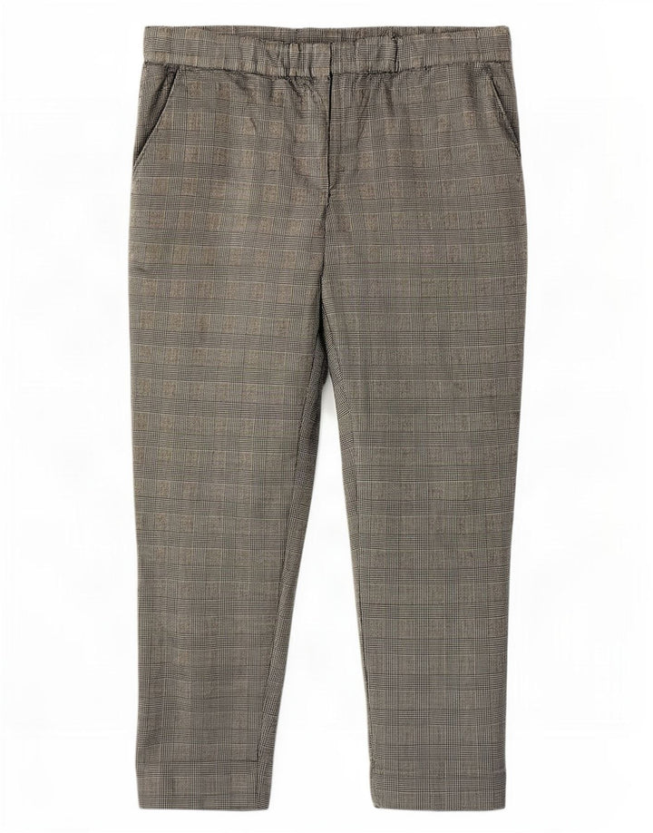 Cos Γυναικείο Cropped Παντελόνι EU 40 Medium W32 L24 Grey Check Wool