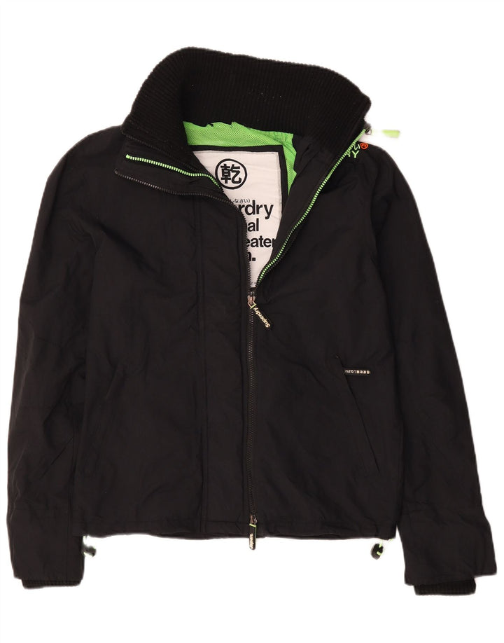 Superdry Ανδρικό Windcheater Rain Jacket UK 36 Small Black Nylon