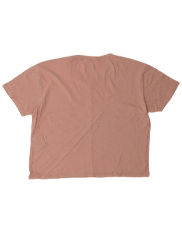 Γυναικείο γραφικό μπλουζάκι Hollister Crop Top 10 Small Pink Colourblock
