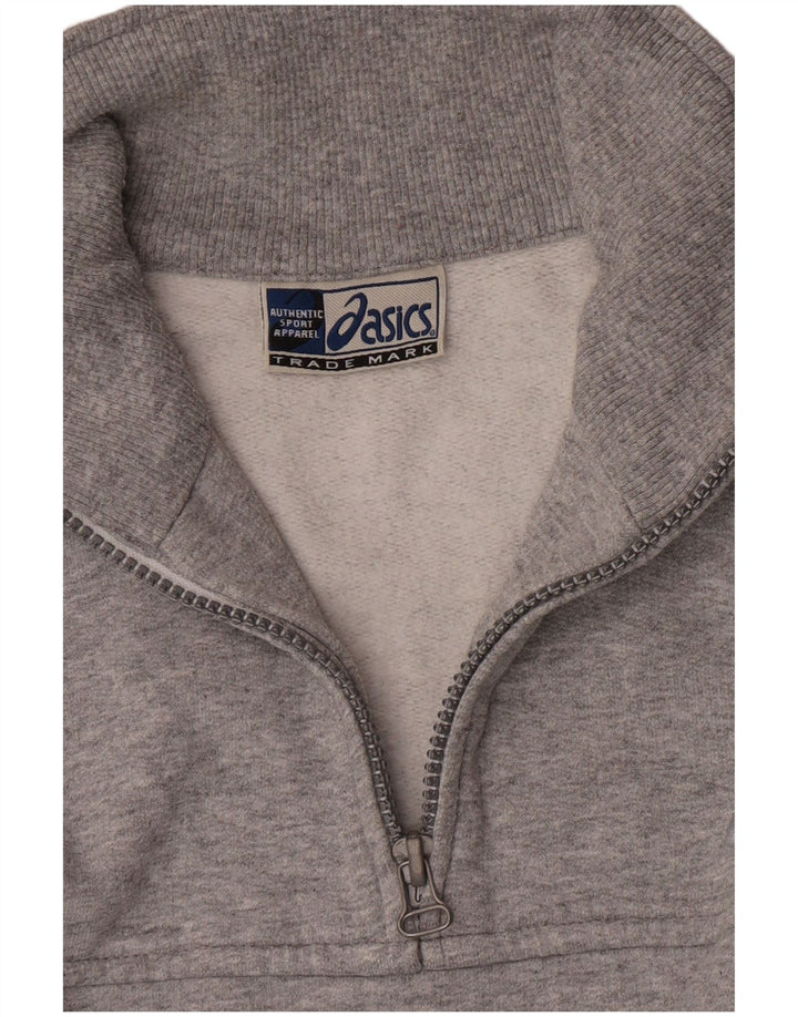 Ανδρικό φούτερ με φερμουάρ Asics Jumper μεγάλο γκρι βαμβακερό