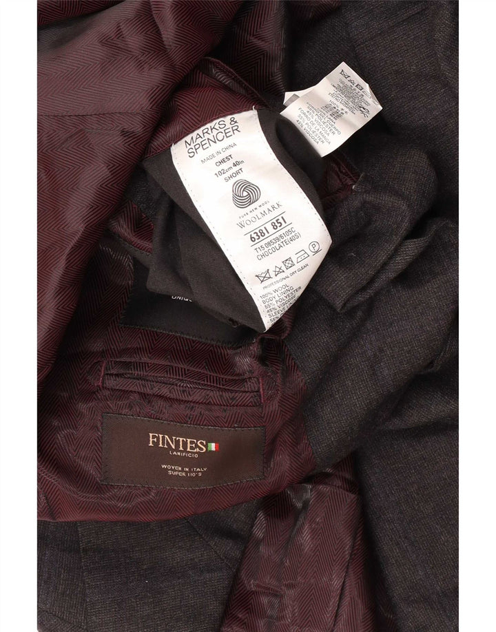 Marks & Spencer Ανδρικό μπουφάν blazer UK 40 μεσαίου γκρι μαλλί