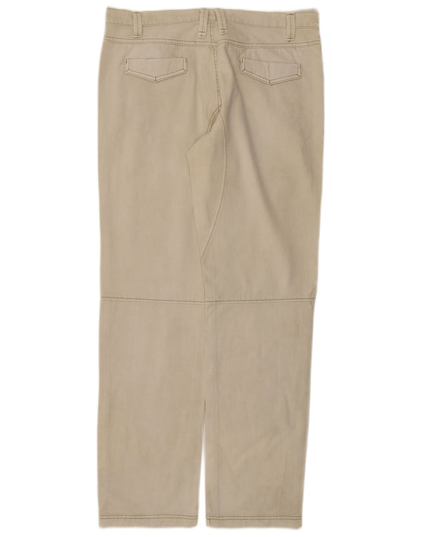 Benetton Ανδρικό ίσιο παντελόνι Chino IT 52 XL W36 L34 Πράσινο βαμβακερό