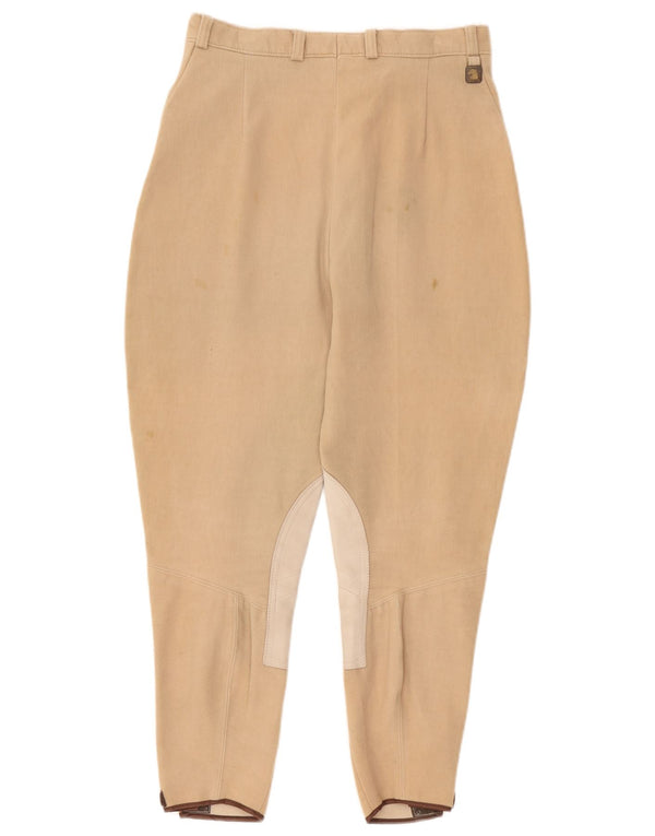 Vintage γυναικείο κωνικό παντελόνι ιππασίας W28 L26 Beige Colourblock