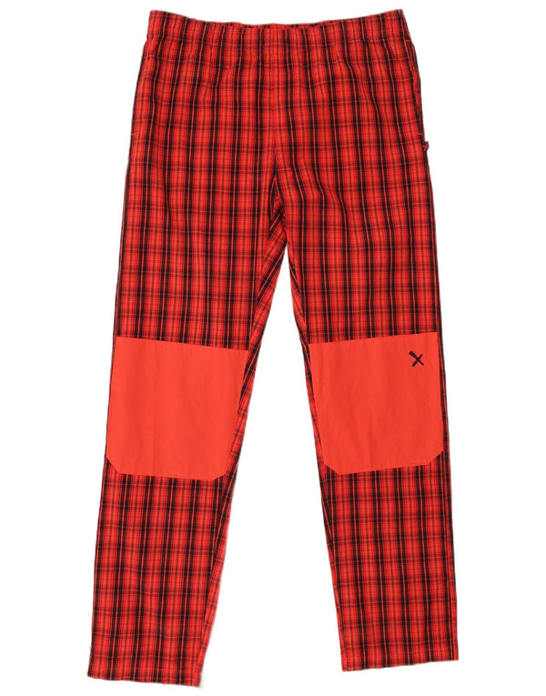 Rock Experience Ανδρικό ίσιο παντελόνι Medium W32 L32 Red Check Cotton