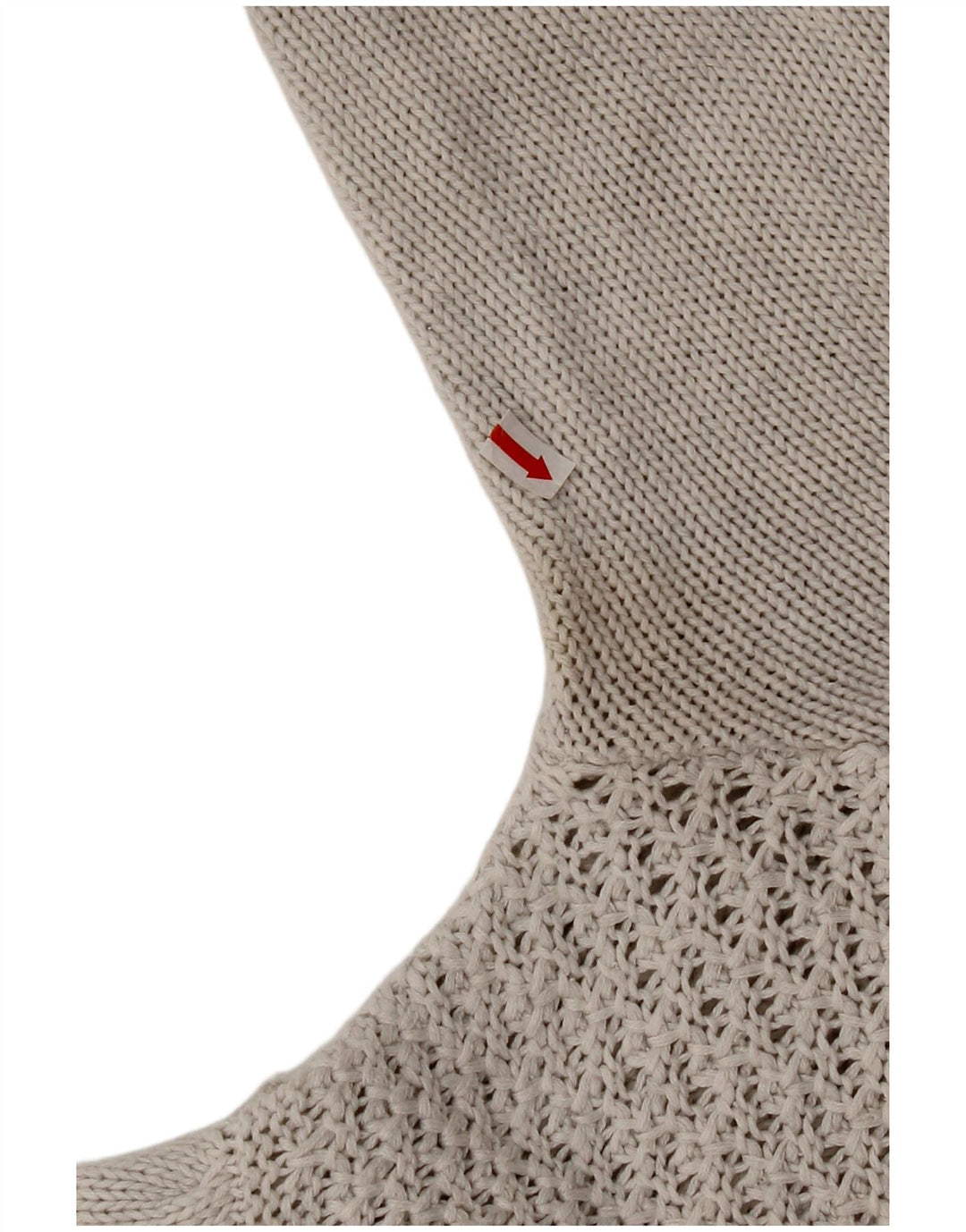 Zara Γυναικείο πουλόβερ ζακέτα 3/4 μανίκια UK 10 μικρό γκρι βαμβακερό