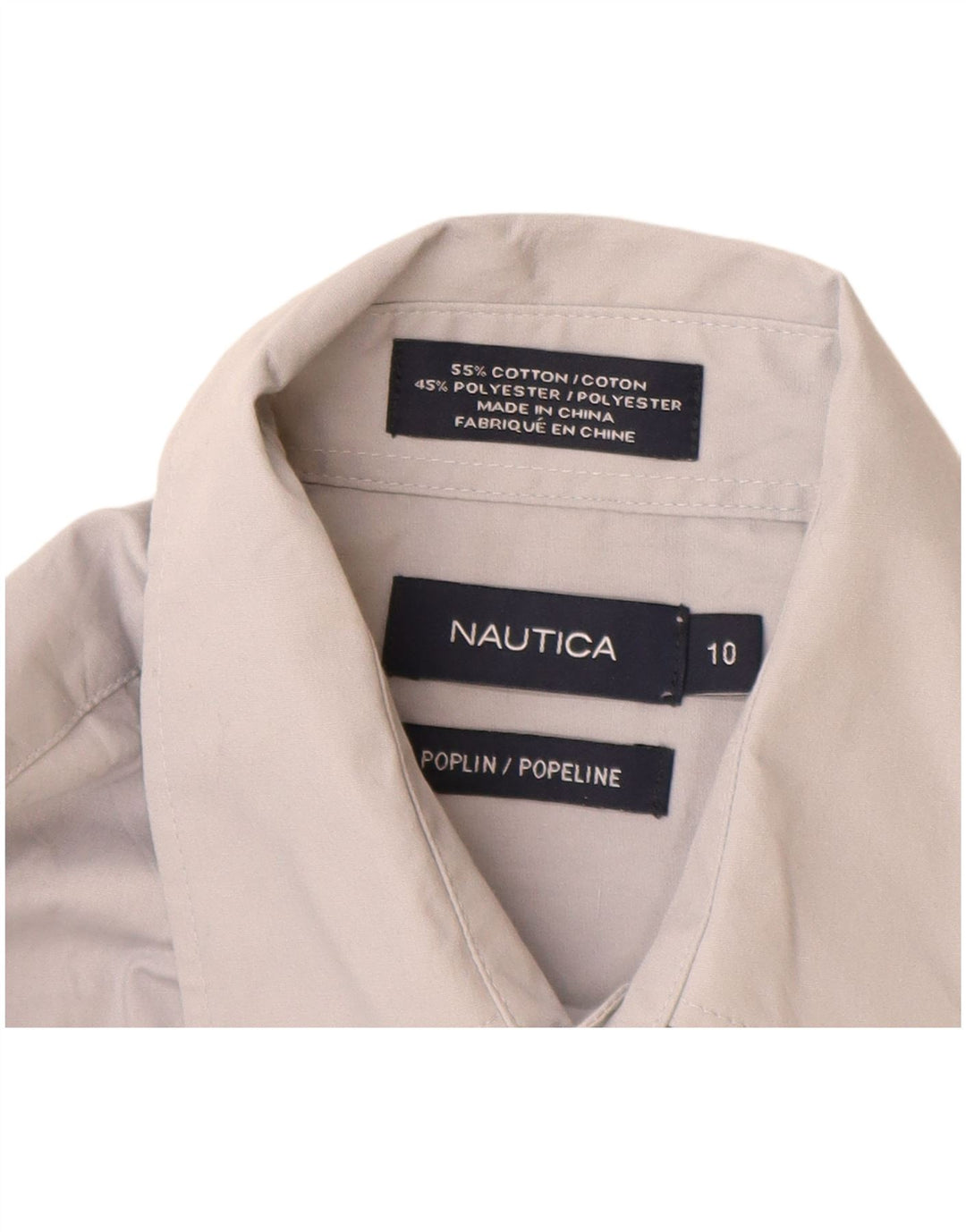 Πουκάμισο Nautica Boys Poplin 9-10 Years Grey Cotton
