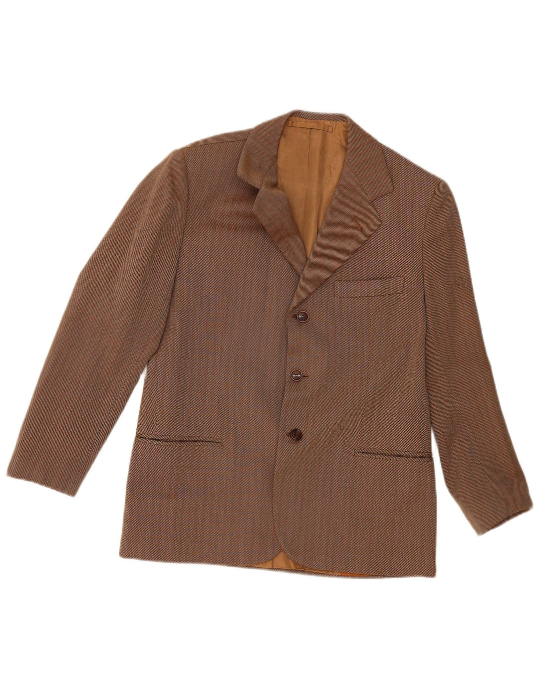 Vintage ανδρικό σακάκι 3 κουμπιών blazer UK 36 Small καφέ ριγέ Classic