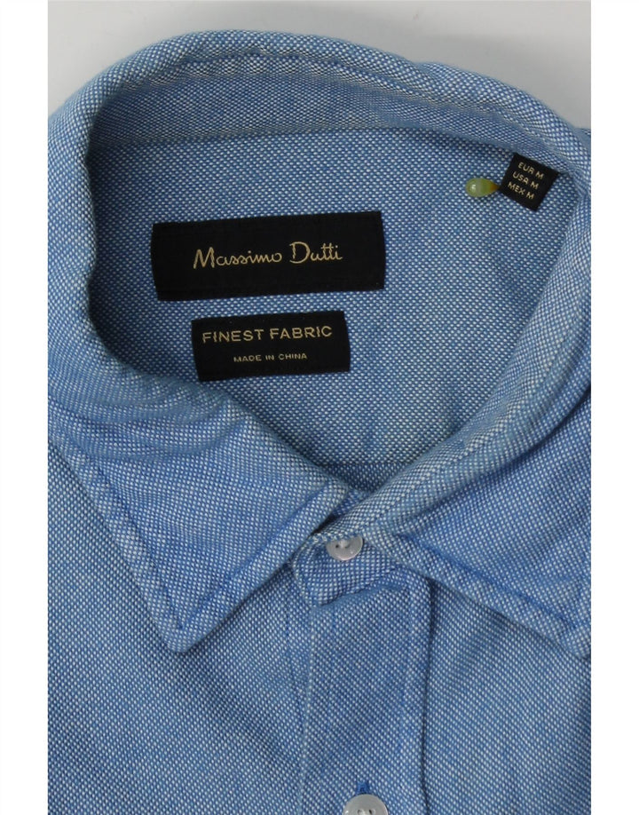 Ανδρικό πουκάμισο Massimo Dutti, μεσαίο μπλε