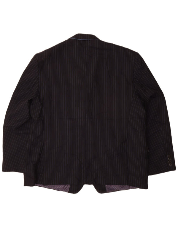 Marks & Spencer Ανδρικό μπουφάν σακάκι με 2 κουμπιά UK 48 4XL Navy Blue Pinstripe