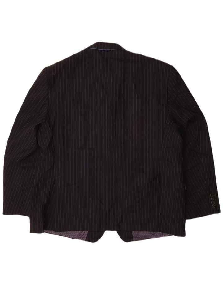 Marks & Spencer Ανδρικό μπουφάν σακάκι με 2 κουμπιά UK 48 4XL Navy Blue Pinstripe