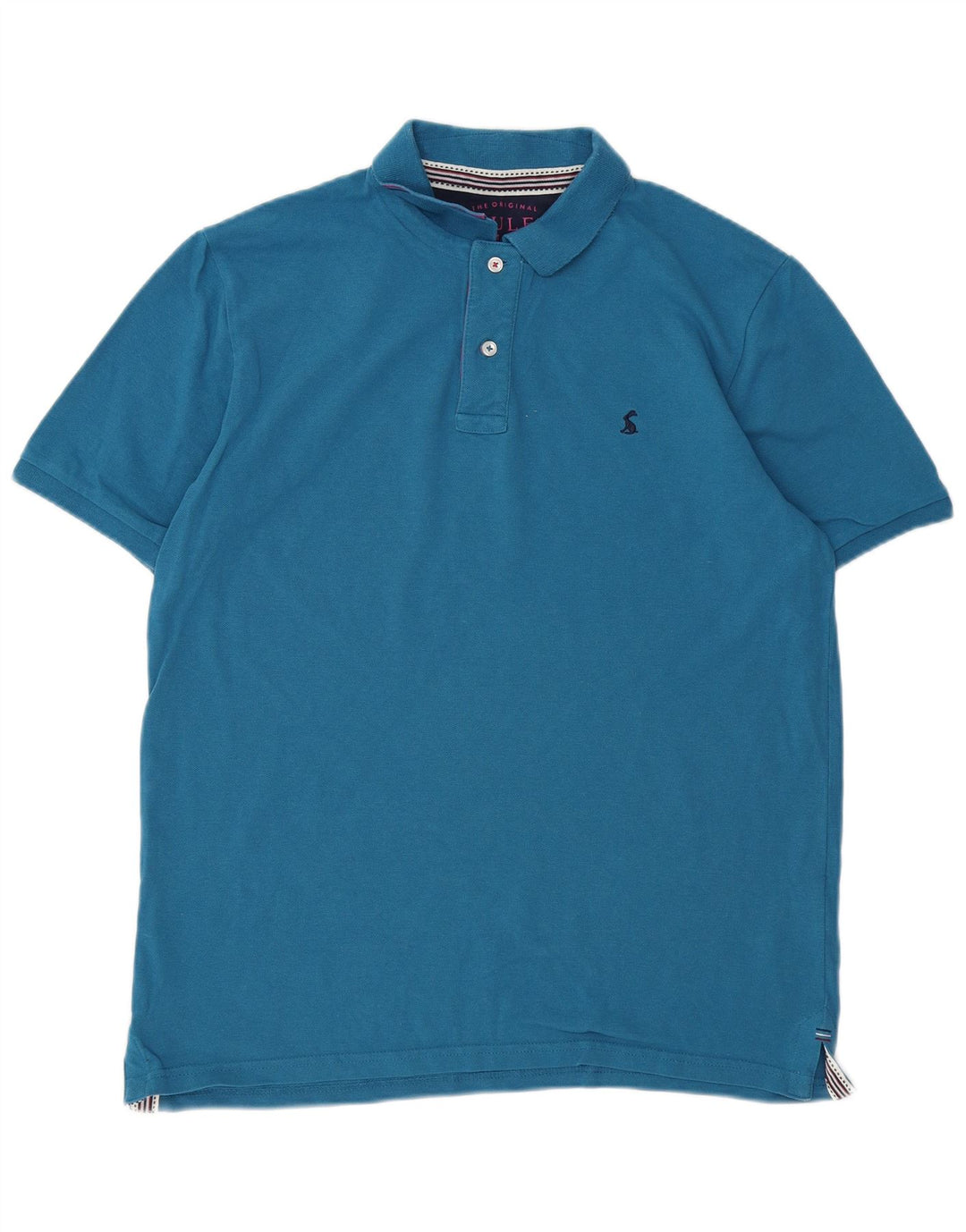 JOULES Mens Classic Fit Polo Shirt Medium Blue Cotton