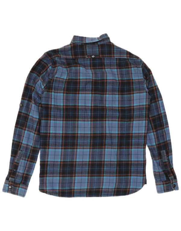 Ανδρικό φανελένιο πουκάμισο Superdry XL Navy Blue Check Cotton