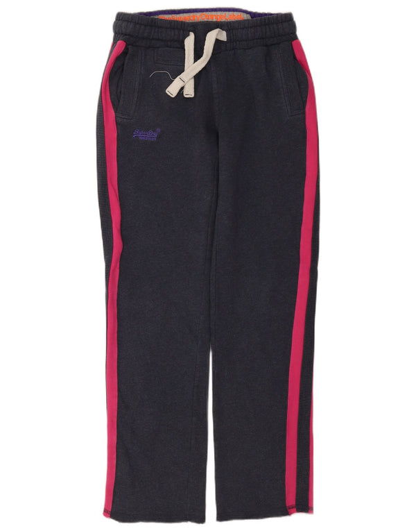 Superdry γυναικεία φόρμα κλασικής φόρμας παντελόνι UK 10 Small Grey Colourblock