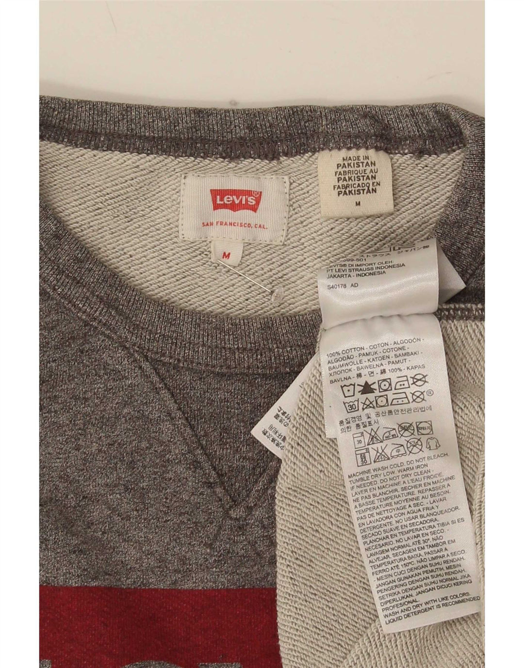 Γυναικείο γραφικό φούτερ Levi's Jumper Medium Grey Flecked Classic