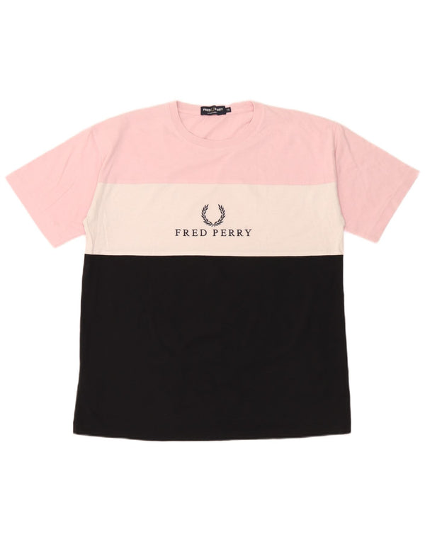 Fred Perry Girls Graphic T-shirt Top 15-16 Years Πολύχρωμο Colourblock