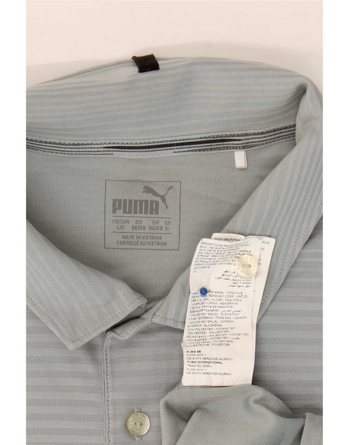 Puma Ανδρικό πουκάμισο Polo XL Γκρι ρίγες πολυεστέρας