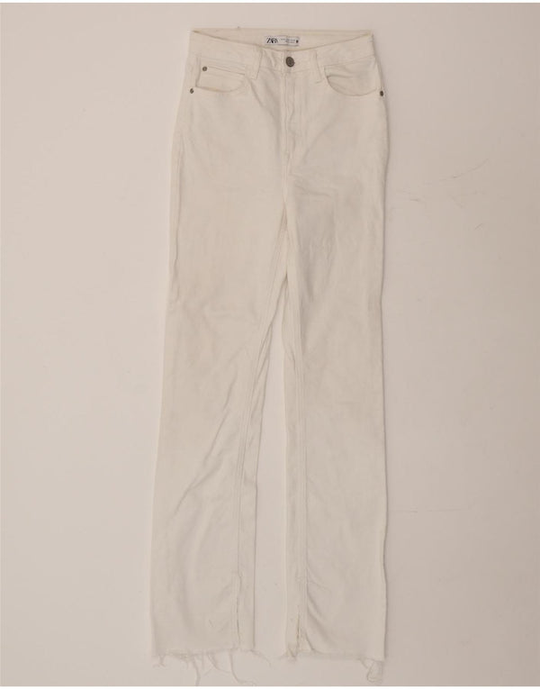 Zara Γυναικείο Slim Jeans EU 36 XS W26 L32 Λευκό βαμβακερό