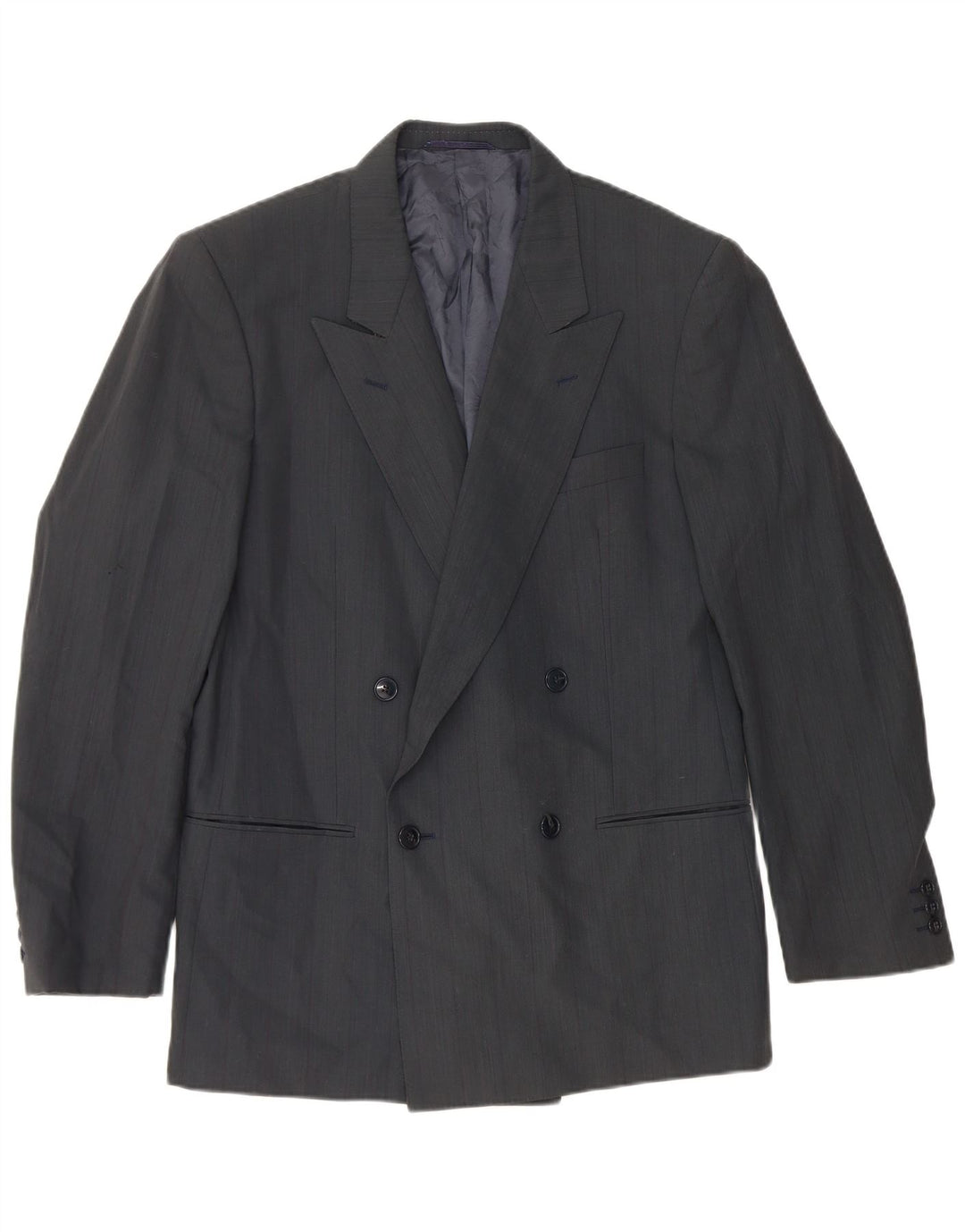 Mario Zegna Ανδρικό Μπουφάν Blazer με διπλό στήθος IT 48 Medium Navy Blue Wool