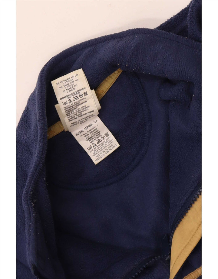 Adidas Ανδρικό φερμουάρ με φερμουάρ Fleece UK 40/42 Medium Navy Blue Polyester