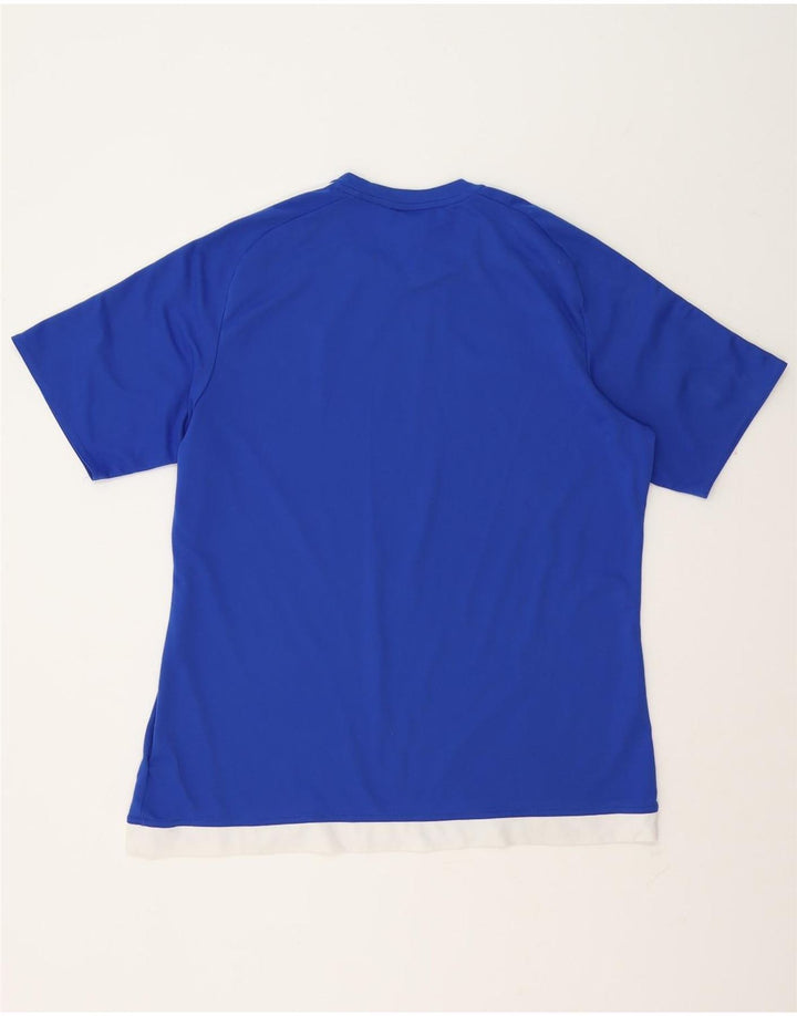 Ανδρικό T-Shirt Climalite Adidas Top XL Blue Colorblock Polyester