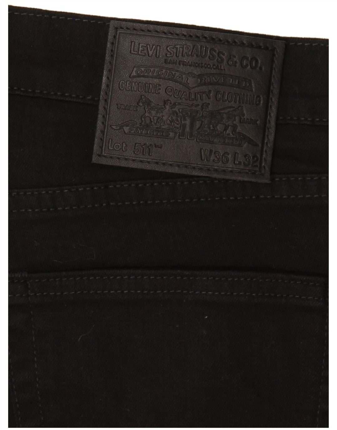 LEVI'S Ανδρικό 511 Slim Jeans W36 L32 Μαύρο βαμβακερό