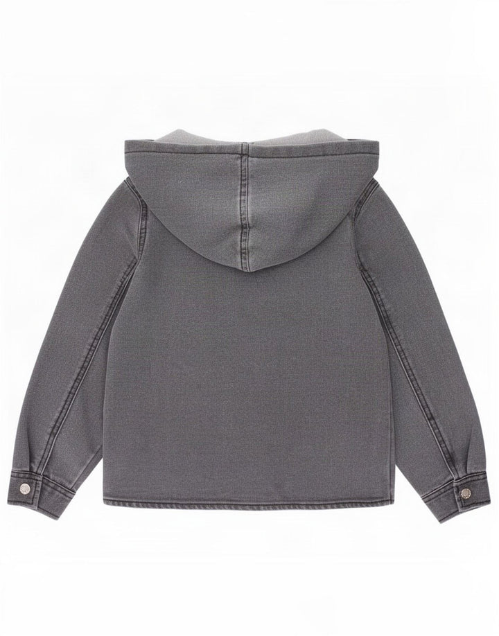 Τζιν μπουφάν Dkny Boys Hooded 5-6 Years Grey Cotton